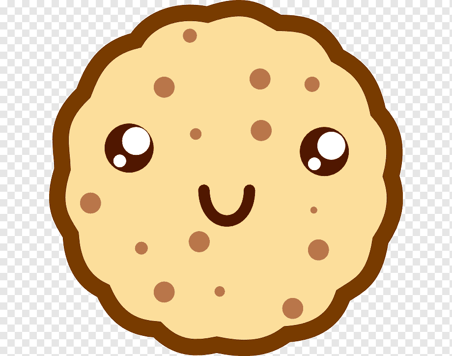 Happy Chocolate Chip Cookie Illustration - Free PNG Clipart