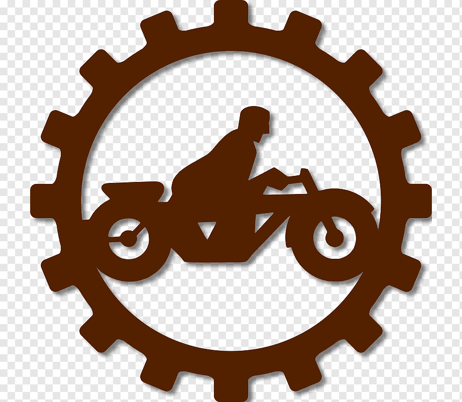 Motorcycle Mechanics & Engineering Gear Icon | Technical Illustration