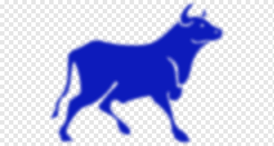Blue Bull Silhouette Icon - Free Transparent PNG for Design & Web Use