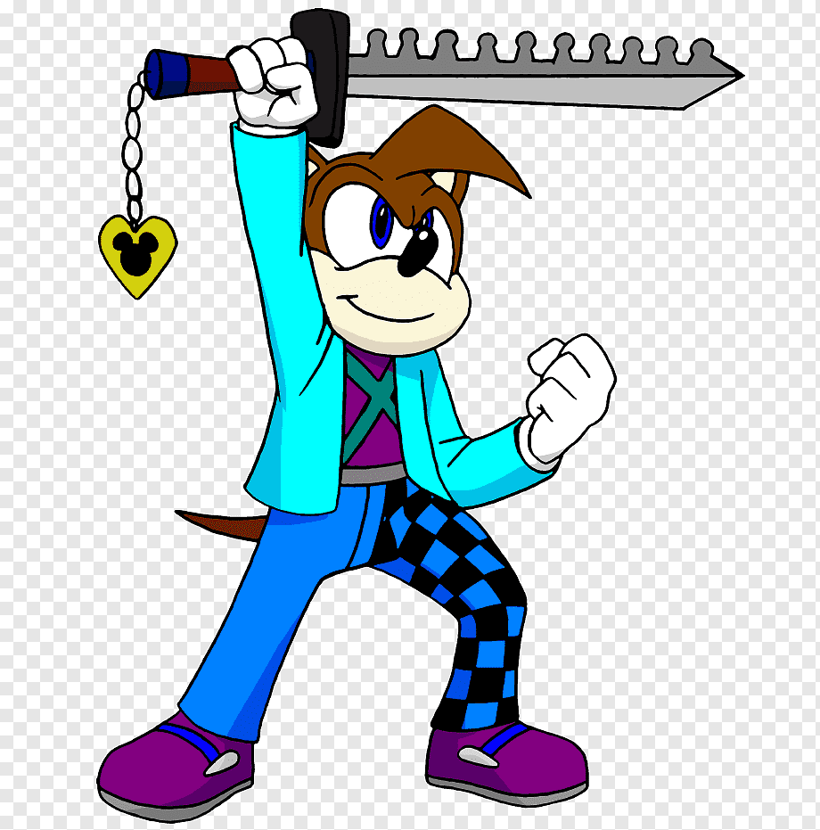 Fox Warrior Character with Keyblade-Style Sword - Fan Art Illustration