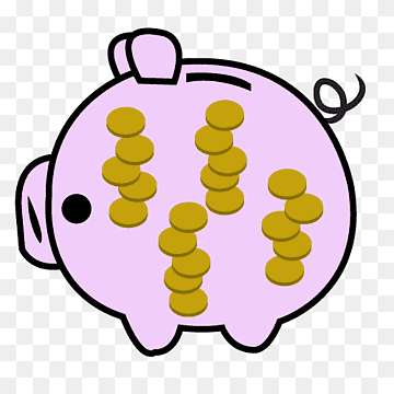 Pink piggy bank filled with stacked gold coins, symbolizing savings and financial growth.