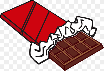 A red-wrapped chocolate bar partially unwrapped, revealing segmented milk chocolate squares.