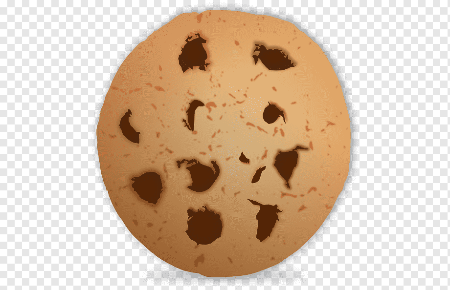 A golden-brown chocolate chip cookie with irregularly shaped dark chocolate chunks and a slightly textured surface.
