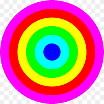 Rainbow Target Circle - Colorful Concentric Design for Creative Projects