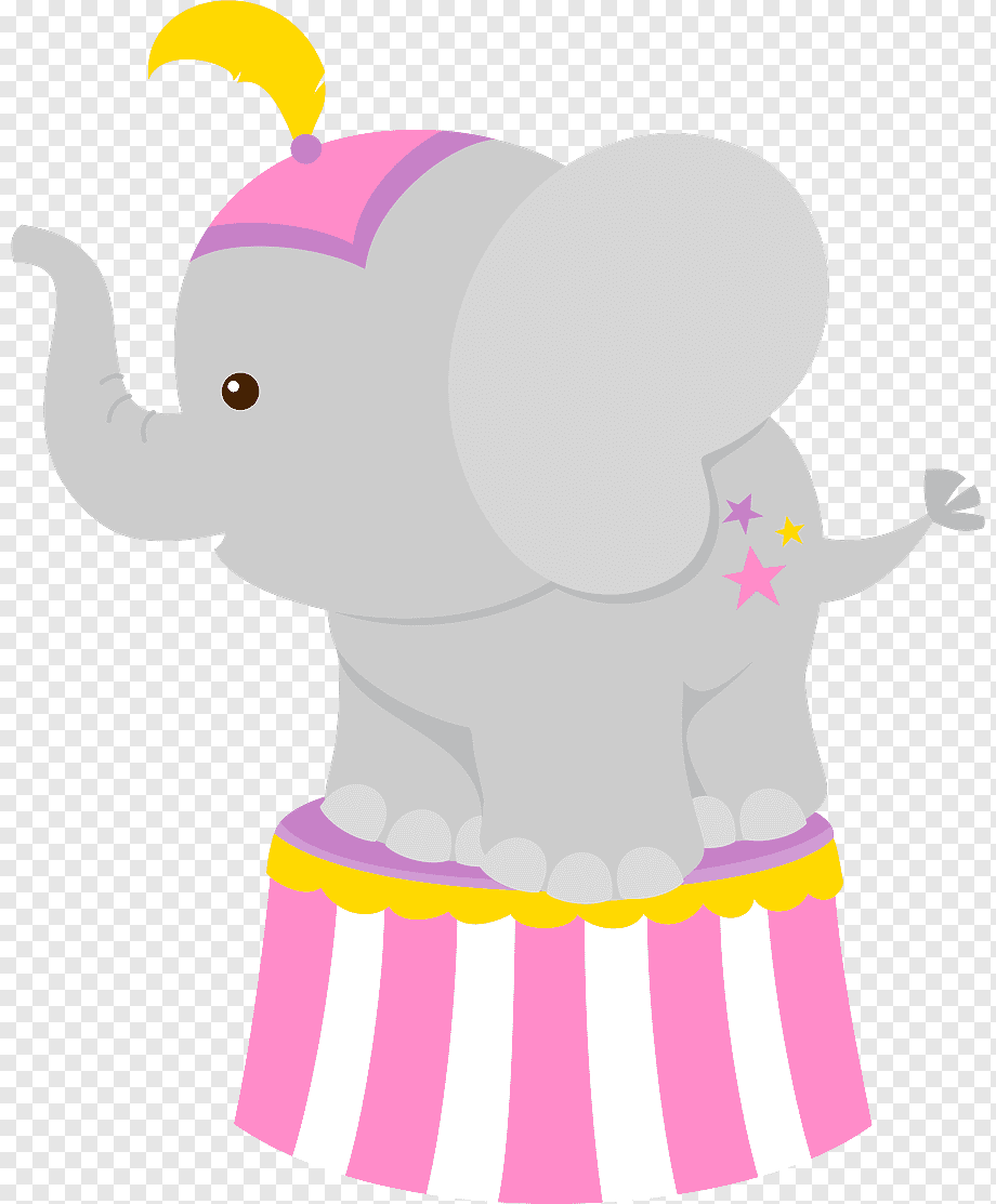 Circus Elephant Clipart - Fun & Colorful Illustration for Kids’ Events