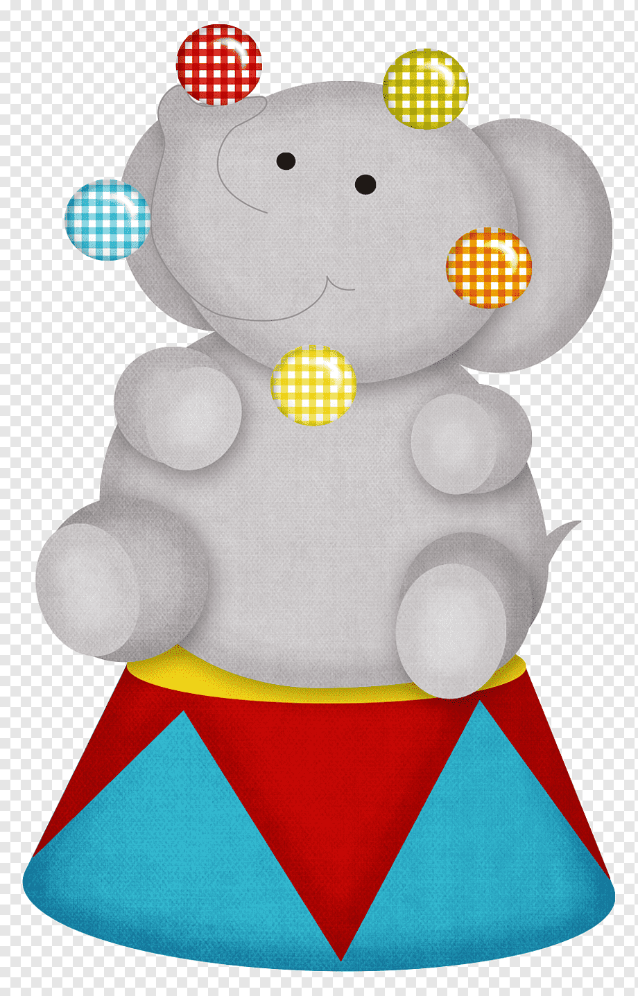 Cute Circus Elephant Juggling Illustration - Free Clipart for Kids’ Events