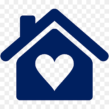 Home Heart Icon - Symbol of Love, Care, and Safe Living Spaces