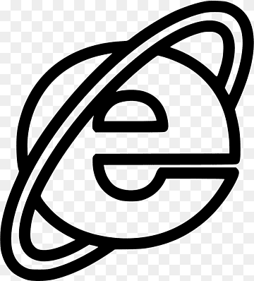 Internet Explorer logo featuring a stylized lowercase 'e' encircled by orbital rings.