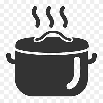 Cooking Pot Icon - Steam Rising from Covered Pot Illustration