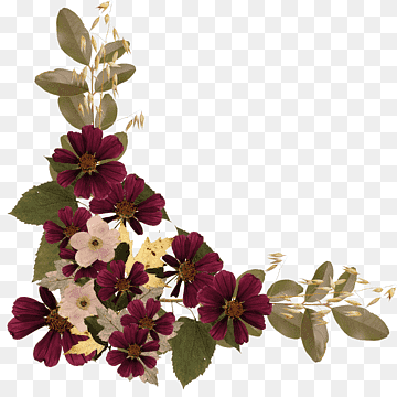 Floral Corner Decorative Element - Free PNG Download