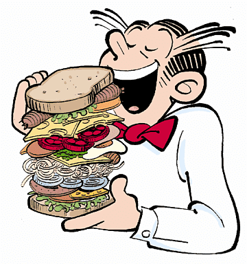 Giant Sandwich Illustration - Fun Food Art for Restaurants & Menus