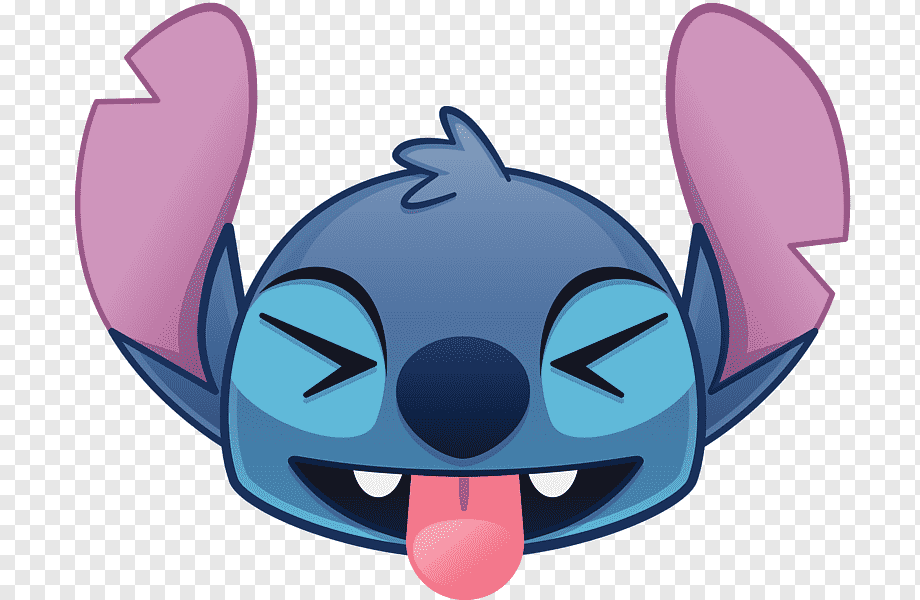 Stitch from Disney’s Lilo & Stitch winking playfully with tongue out and ears raised.
