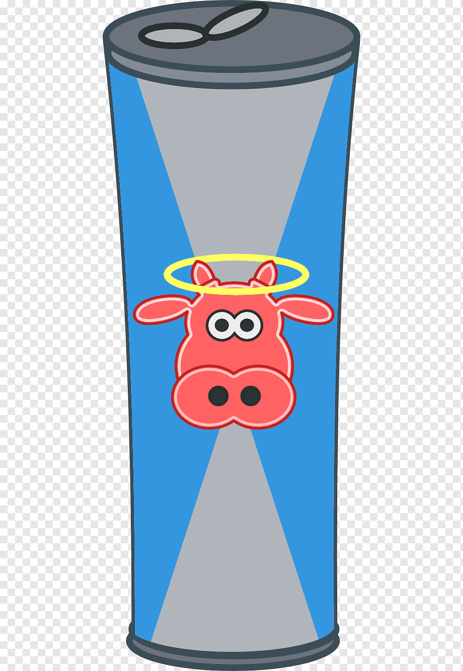 Angel Cow Energy Drink - Fun, Whimsical Canned Beverage Design