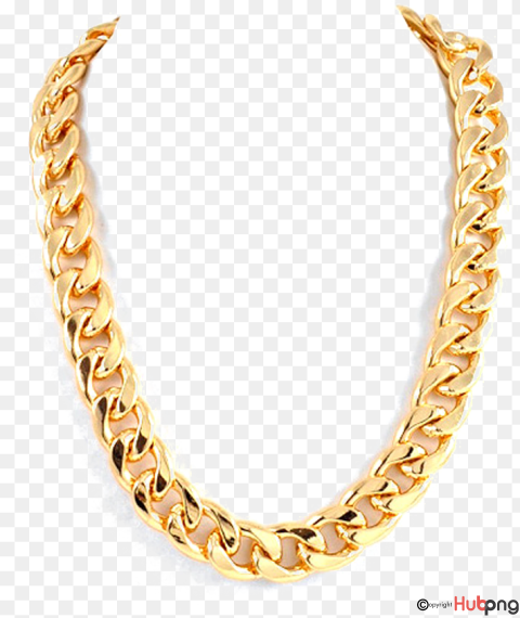 Chain Gold Necklace, Thug Life Gold Chain s, gold-colored cuban - Clip ...