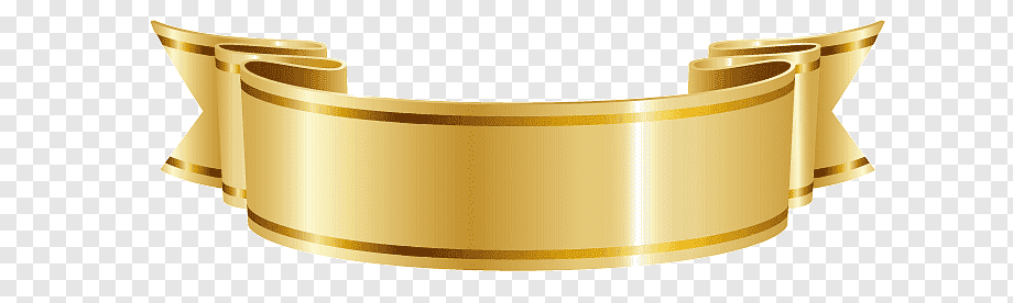 Golden medal. Golden award or medal with golden ribbon