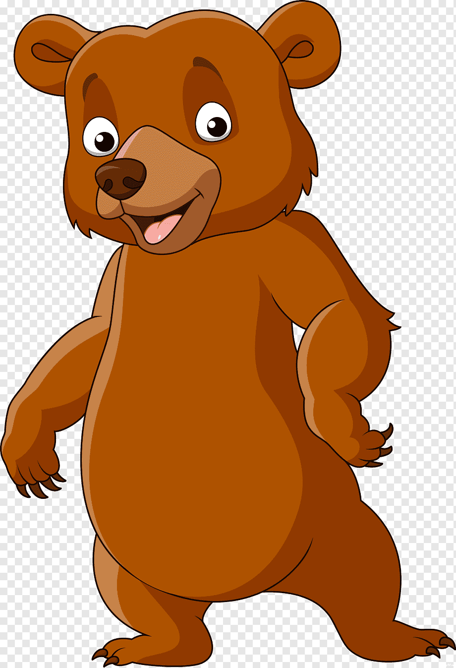 Cute Cartoon Bear Illustration - Free PNG Download for Kids’ Content