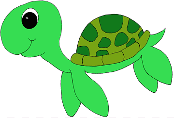 Cute Green Sea Turtle Illustration - Free Clipart for Kids & Education