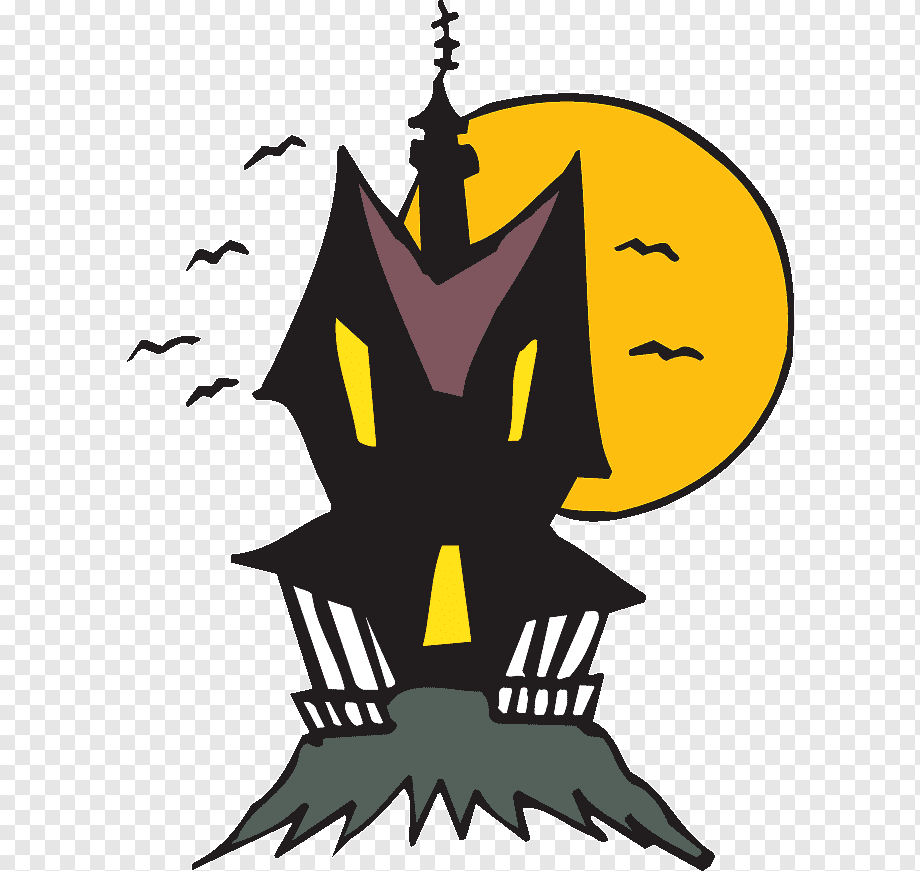 Haunted House Clipart - Free Halloween Illustration for Web & Print