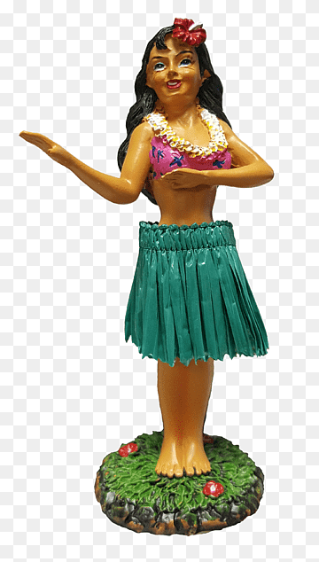 Hawaiian Hula Dancer Figurine - Decorative Tropical Souvenir Statue