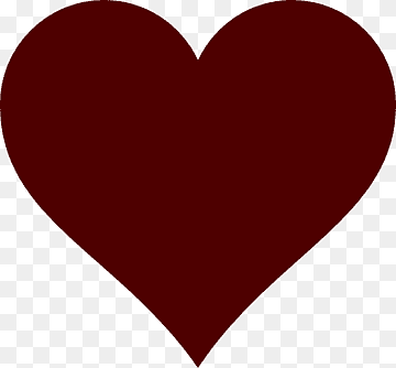 Solid dark red heart icon on transparent background, symbolizing love or affection.