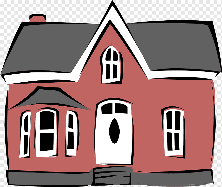 Cozy Red Victorian-Style House Illustration | Free Clipart