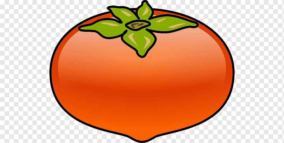 Persimmon Fruit Illustration - Vibrant Cartoon Clipart for Food & Health Content