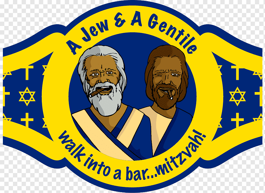 A Jew & A Gentile Walk Into a Bar… Mitzvah! - Humorous Interfaith Logo