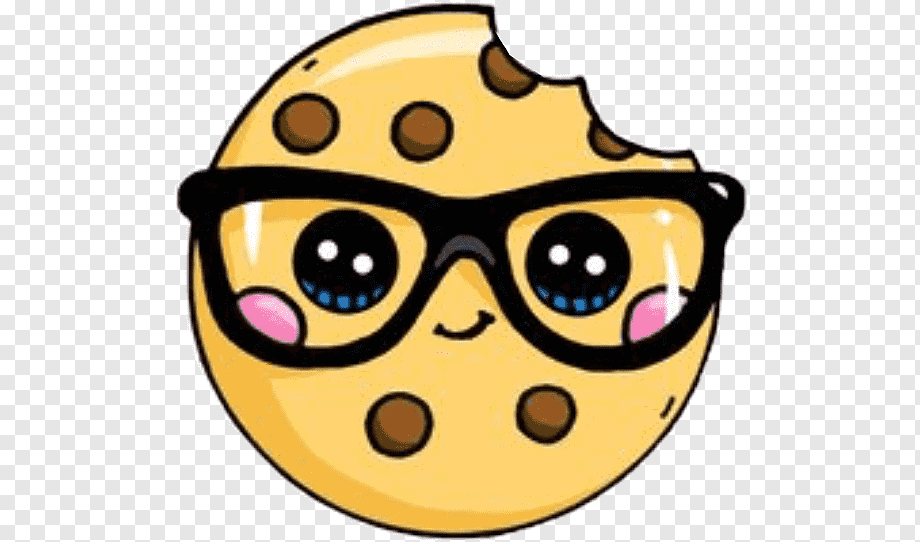 Cute Glasses-Wearing Cookie Illustration - Free PNG Download