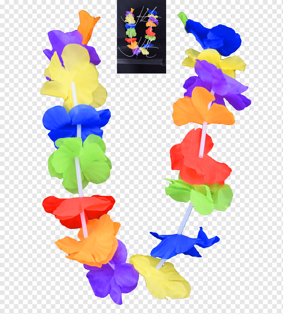 Rainbow Flower Leis - Festive Hawaiian-Style Party Necklaces