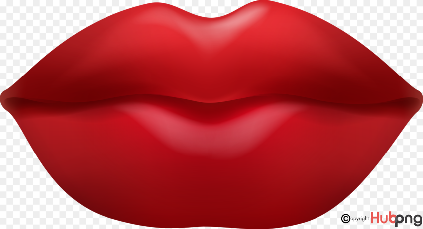 Realistic Red Lips PNG - High-Quality Transparent Clipart for Design