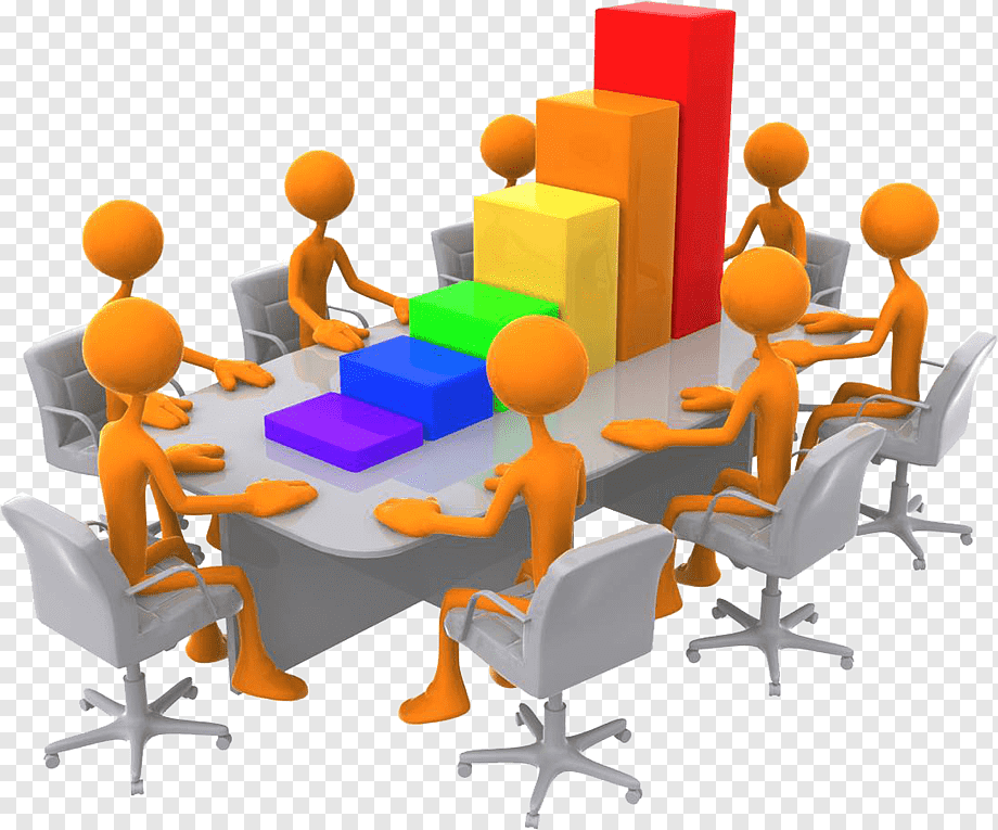Team Collaboration Meeting with Data Visualization - Business Strategy Illustration