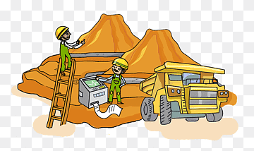 Mining Site Operations - Workers Loading Dump Truck with Heavy Machinery