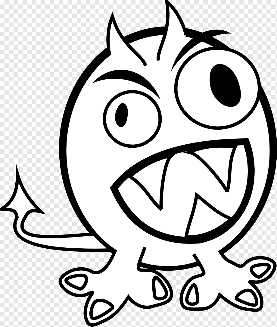 Cute Devil Monster Coloring Page - Free Download & Print