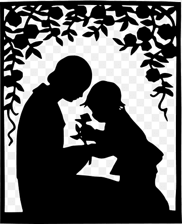 Mother and Child Silhouette - Symbol of Love and Bonding
