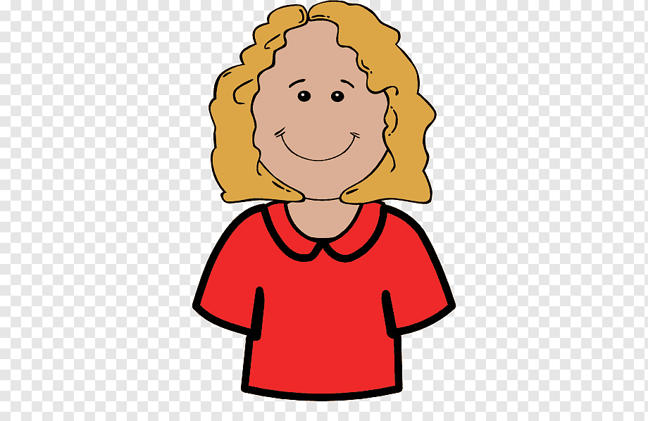 Friendly Cartoon Girl Illustration - Free Clipart for Educational Use