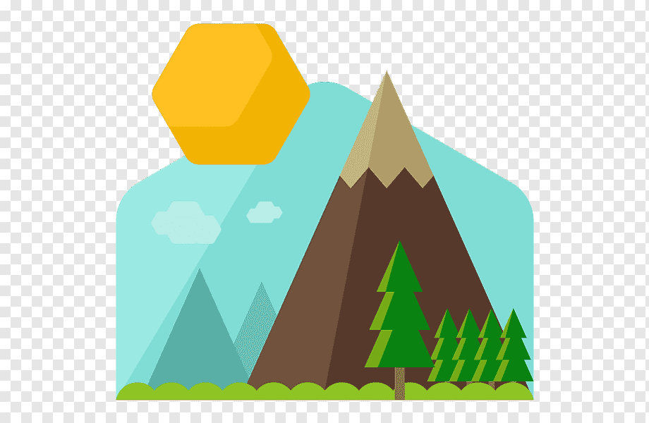 Mountain Landscape Illustration - Nature Scene for Web & Print