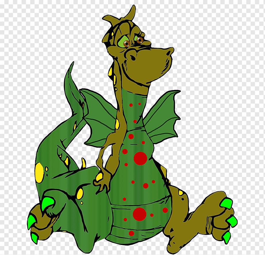 Friendly Cartoon Dragon Illustration - Free PNG Download
