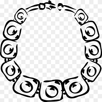 Illustrated Beaded Necklace Design - Free Vector Clipart