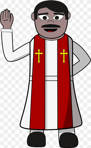 Cartoon Priest Illustration - Religious Figure Clipart for Education & Media