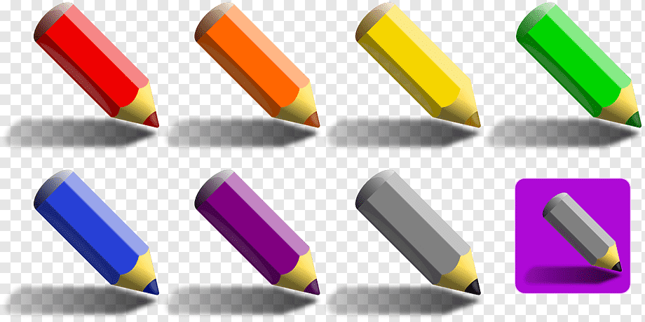 Coloring Clip Art (Pencil, Pen, Crayon, and Marker)
