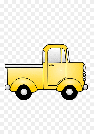 Yellow Cartoon Pickup Truck Illustration - Free PNG Download