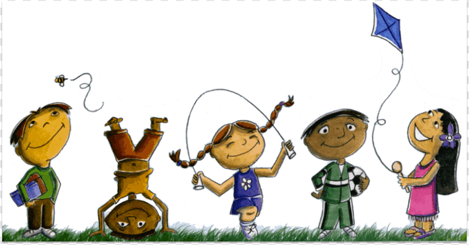 Joyful Kids Playing Outdoors - Free Illustration for Education & Family Content