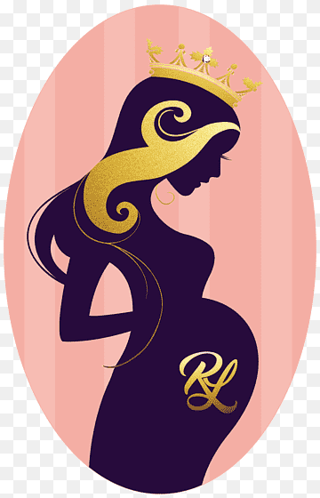 Royal Maternity - Elegant Pregnancy Illustration for Expectant Mothers