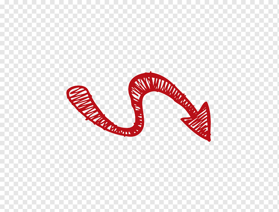 Red Wavy Arrow Illustration - Free Download for Web & Design