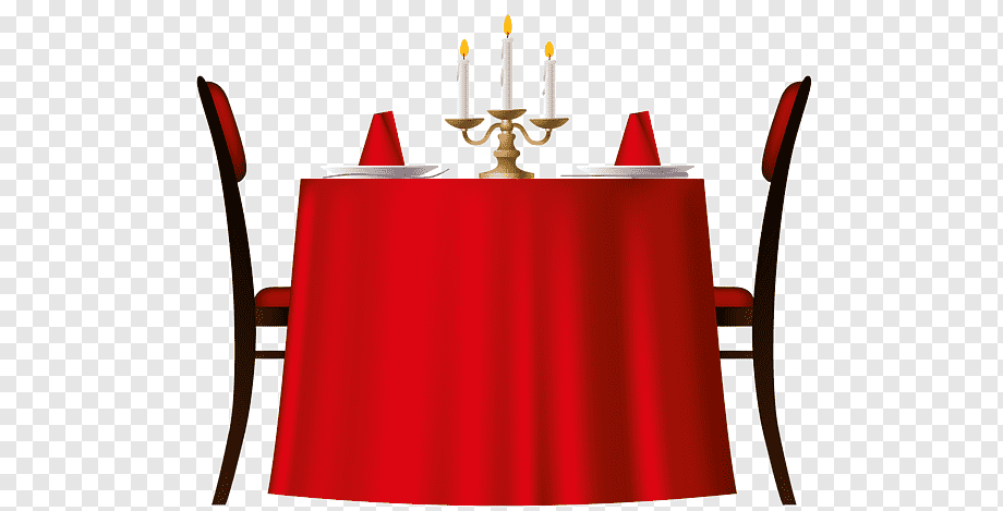 Romantic Candlelit Dinner Table Setup - Free PNG Image
