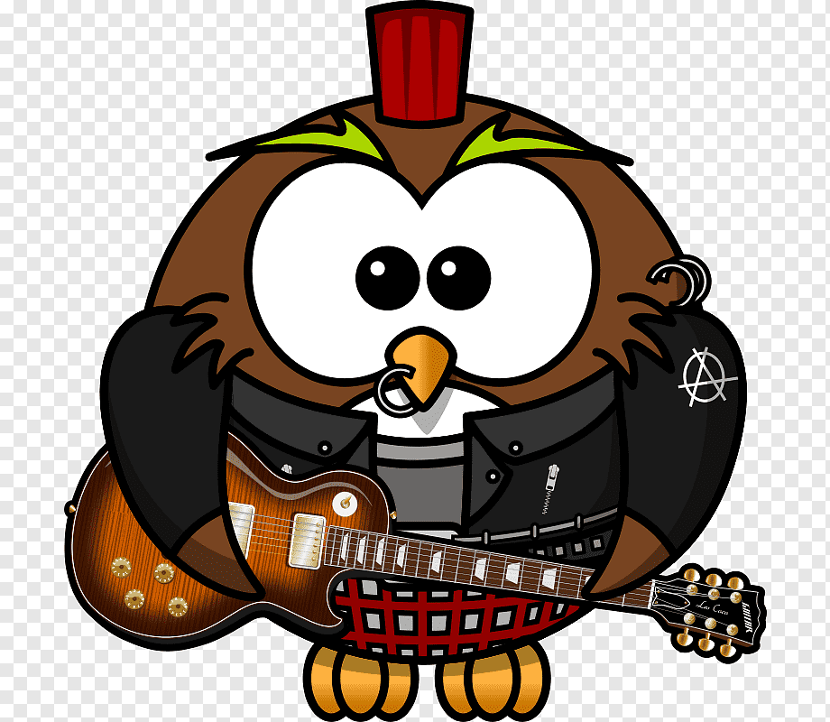 Punk Owl Rocker - Fun Cartoon Character for Music & Kids Content