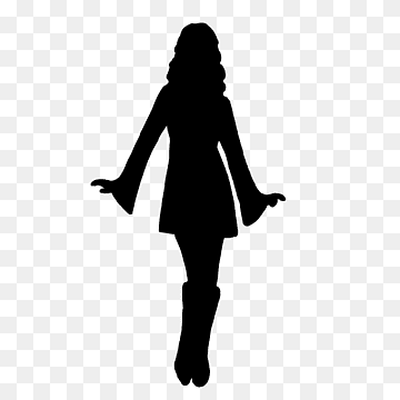 Stylish Female Silhouette Clipart - Free PNG Download