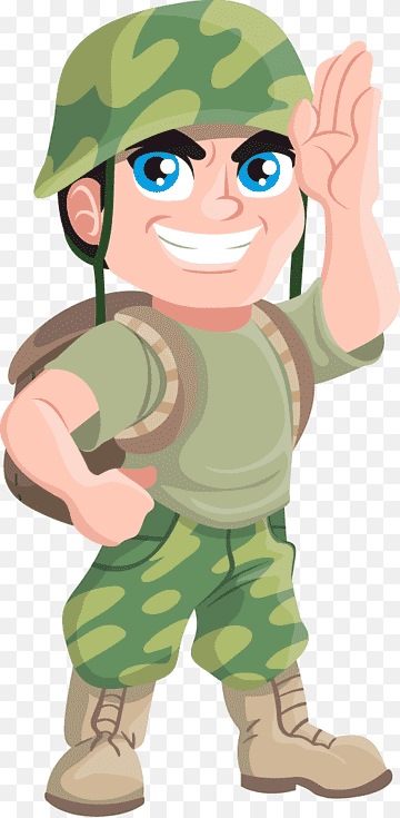 Friendly Soldier Cartoon Illustration - Free PNG Download