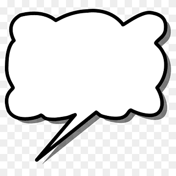 Black outline speech bubble icon with tail pointing down-left, on transparent background.