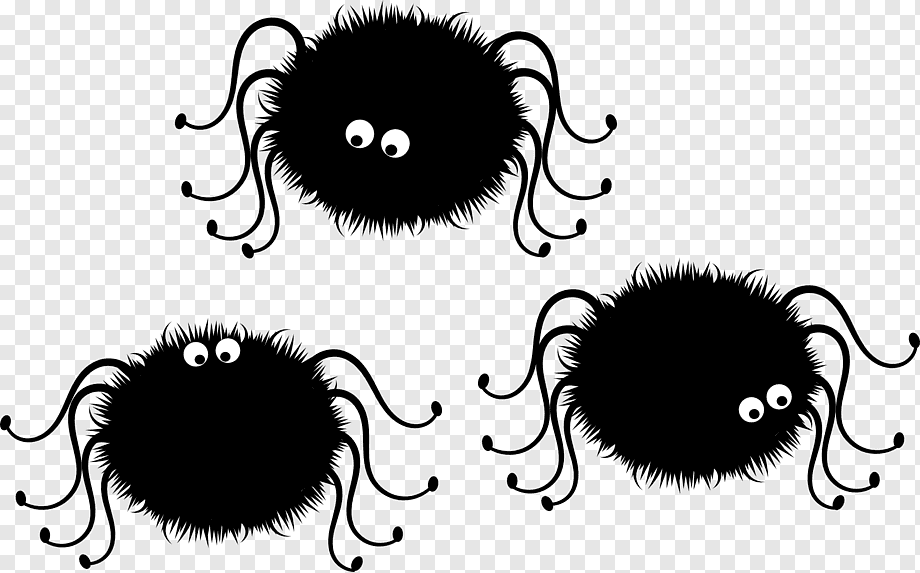 Cute Fuzzy Spider Clipart - Free PNG Download for Halloween & Crafts
